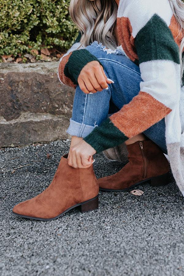 Impressions The Olette Faux Suede Bootie In Camel