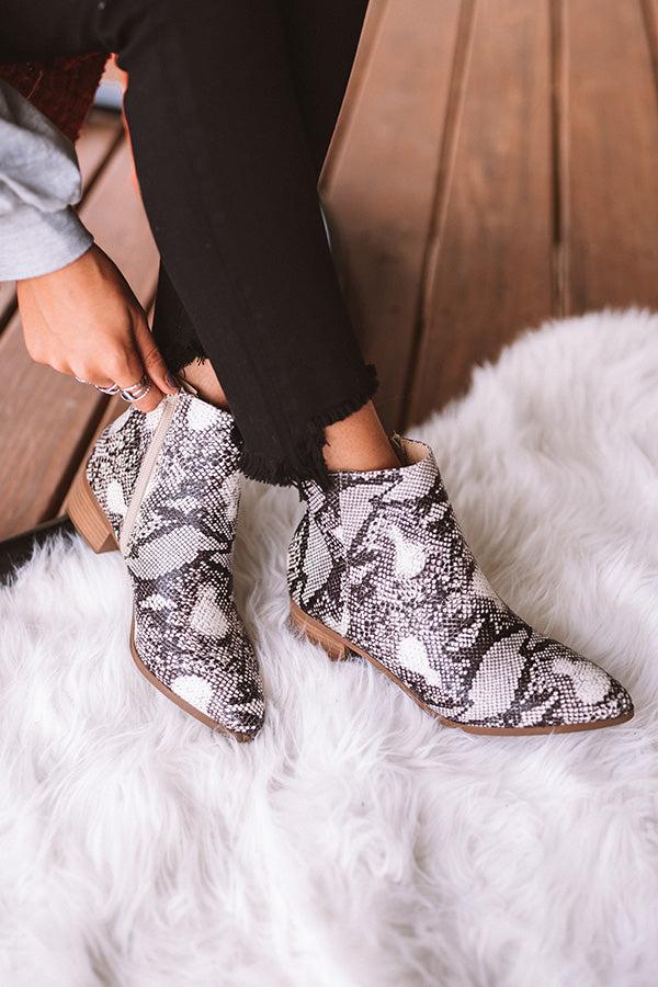 Impressions The Olette Snake Print Bootie