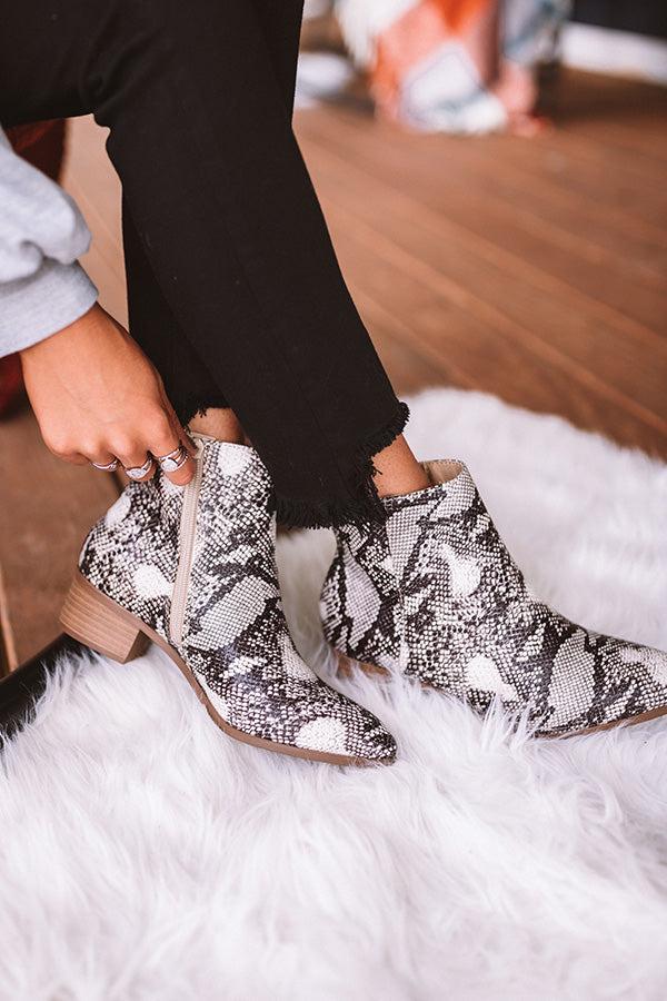 Impressions The Olette Snake Print Bootie