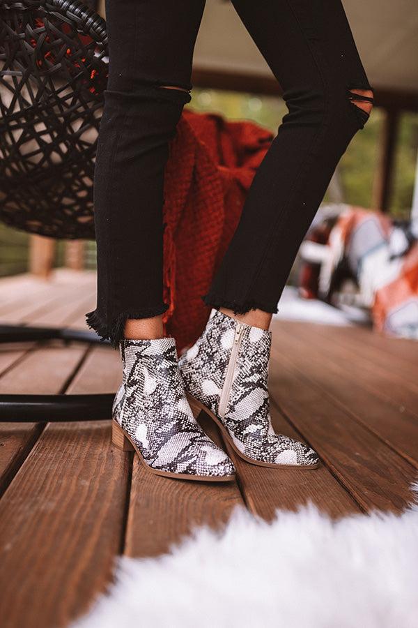 Impressions The Olette Snake Print Bootie