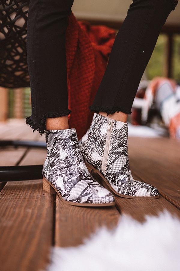 Impressions The Olette Snake Print Bootie