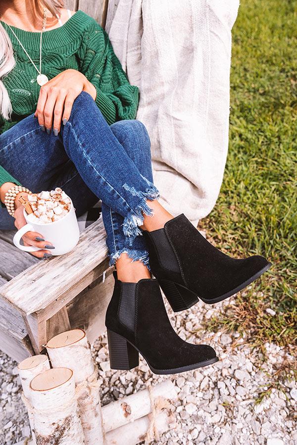 Impressions The Ollie Faux Suede Bootie In Black