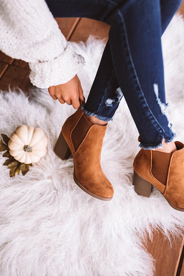 Impressions The Ollie Faux Suede Bootie In Brown