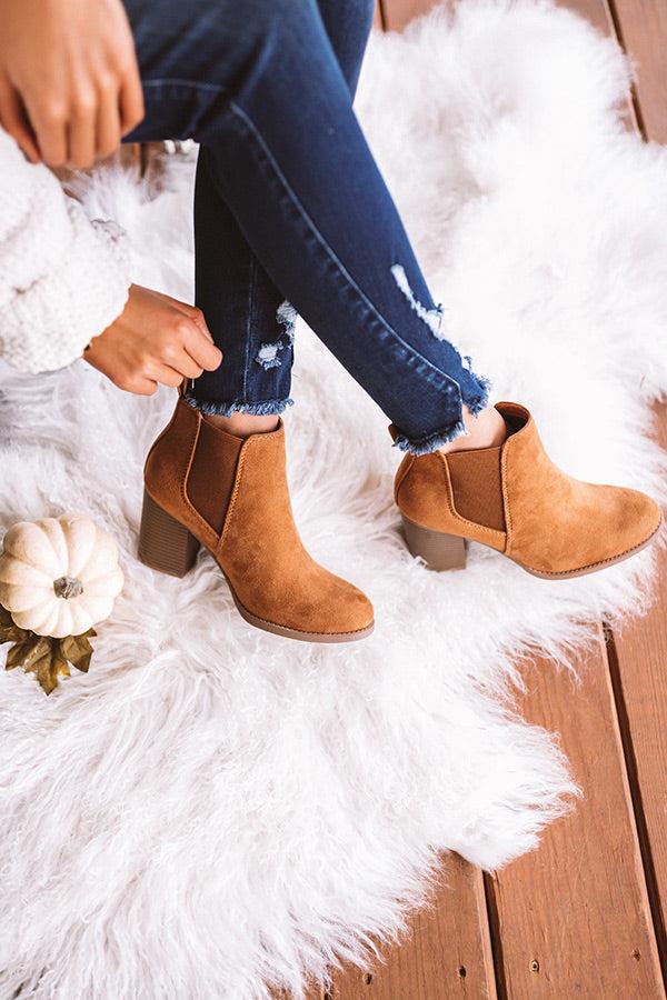 Impressions The Ollie Faux Suede Bootie In Brown