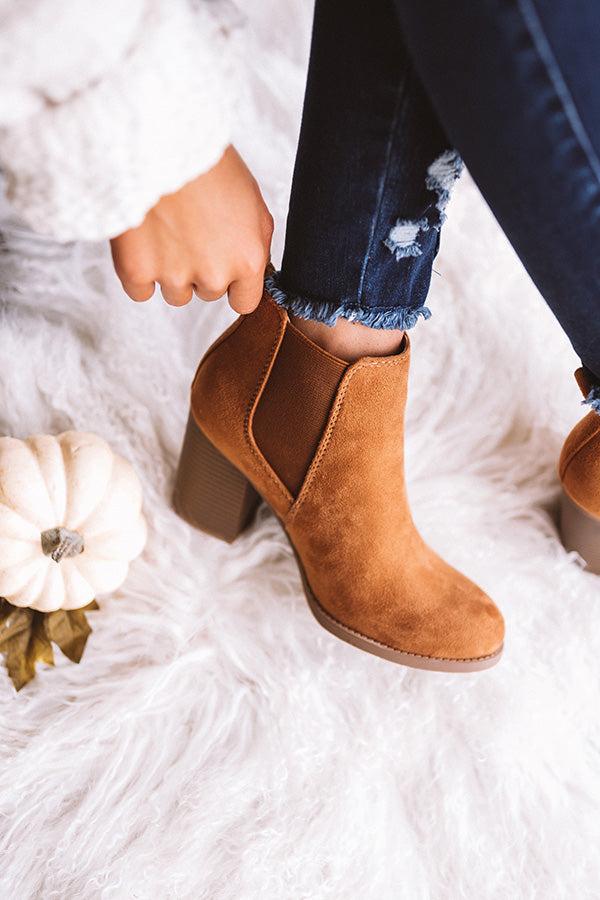 Impressions The Ollie Faux Suede Bootie In Brown