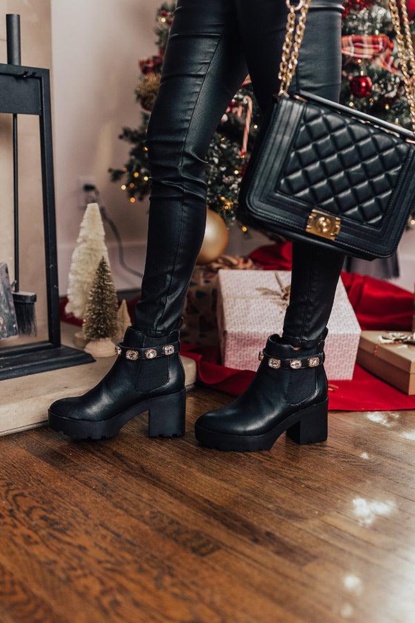 Impressions The Ozzy Faux Leather Bootie In Black