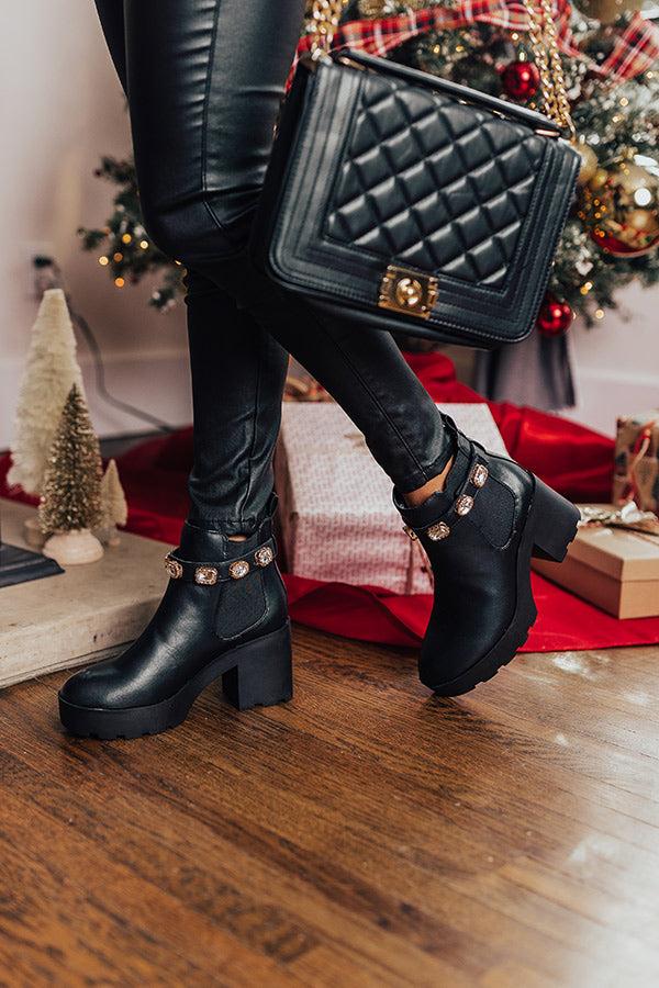 Impressions The Ozzy Faux Leather Bootie In Black