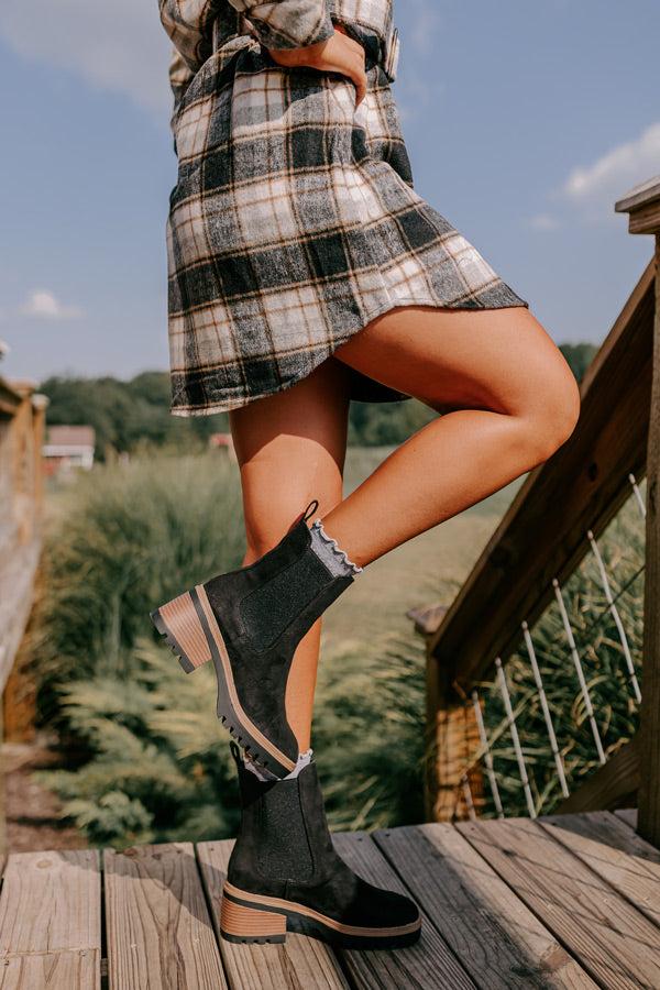 Impressions The Parke Faux Suede Boot in Black