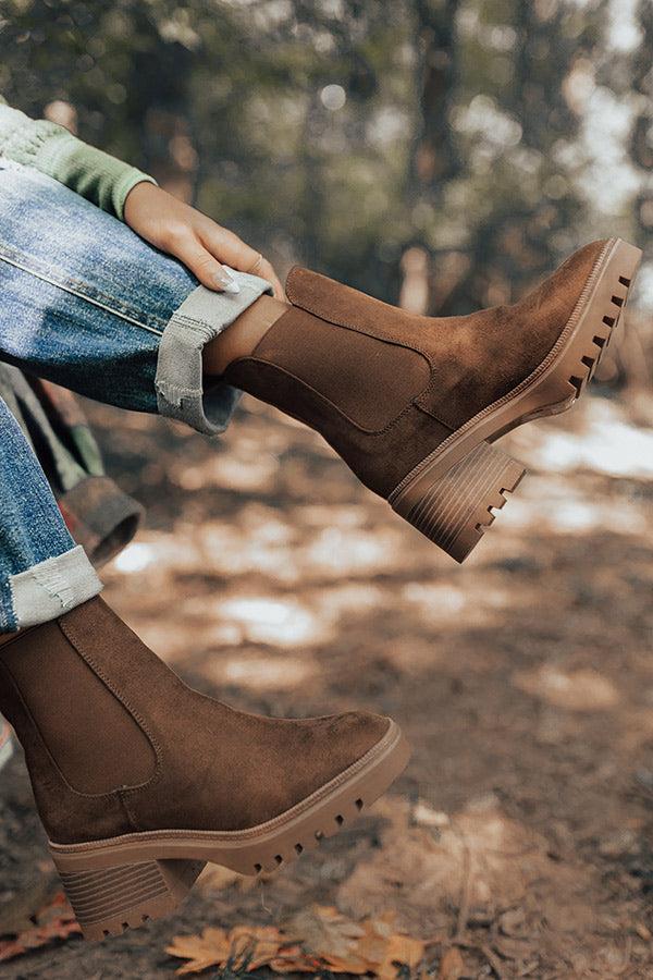 Impressions The Parke Faux Suede Boot In Brown