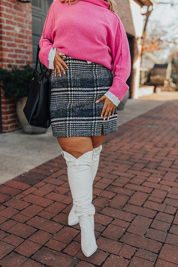 Impressions The Parker Houndstooth Skirt Curves