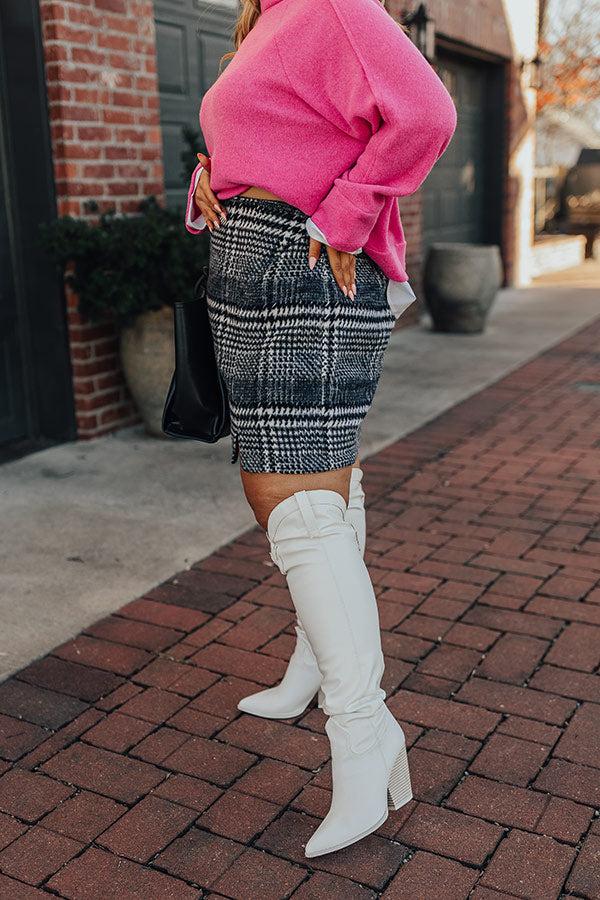 Impressions The Parker Houndstooth Skirt Curves