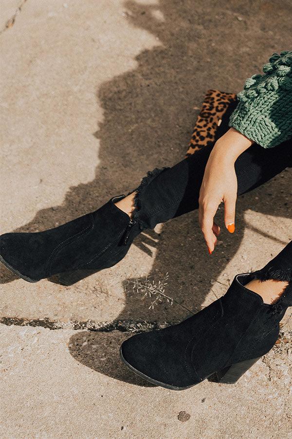 Impressions The Parton Faux Suede Bootie In Black