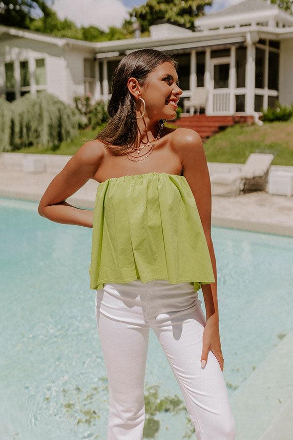 Impressions The Party Goes On Tube Top In Lime