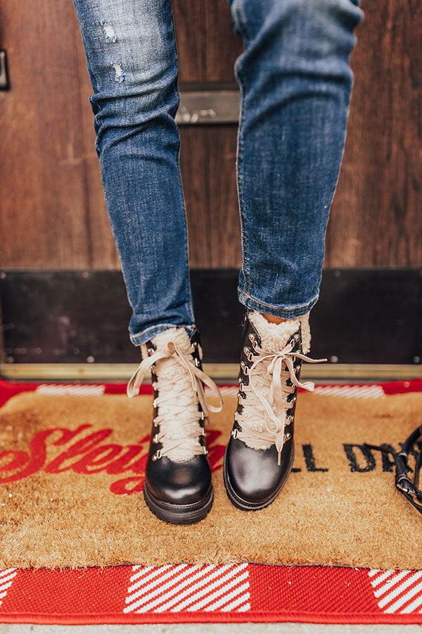 Impressions The Pine Faux Leather Bootie In Black