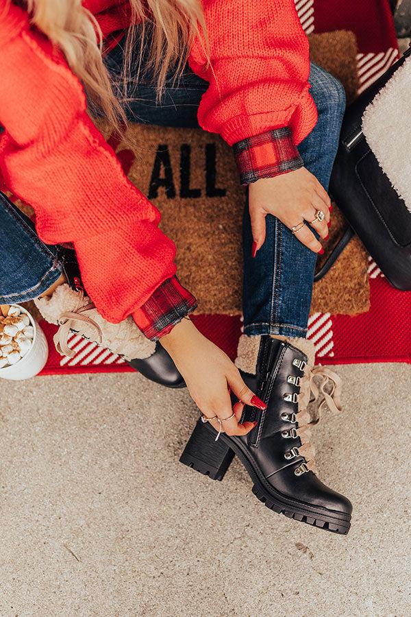 Impressions The Pine Faux Leather Bootie In Black