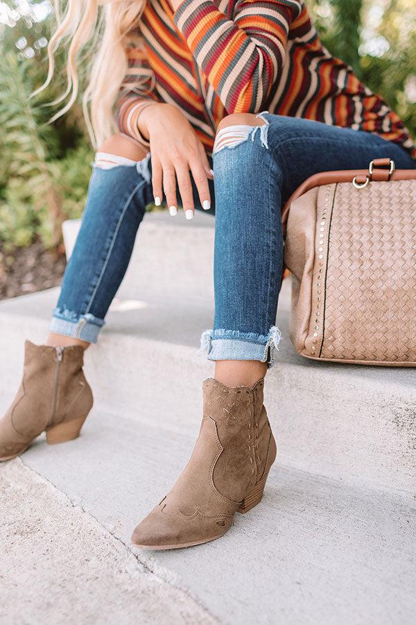 Impressions The Posey Bootie In Dark Taupe
