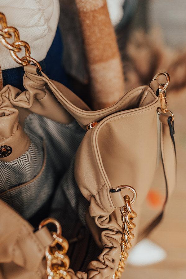 Impressions The Preston Faux Leather Tote In Beige