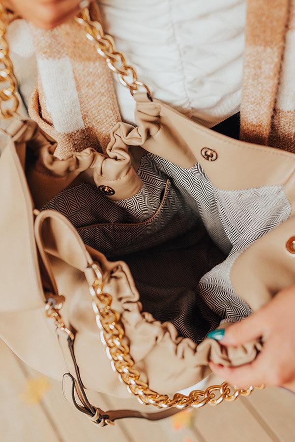 Impressions The Preston Faux Leather Tote In Beige