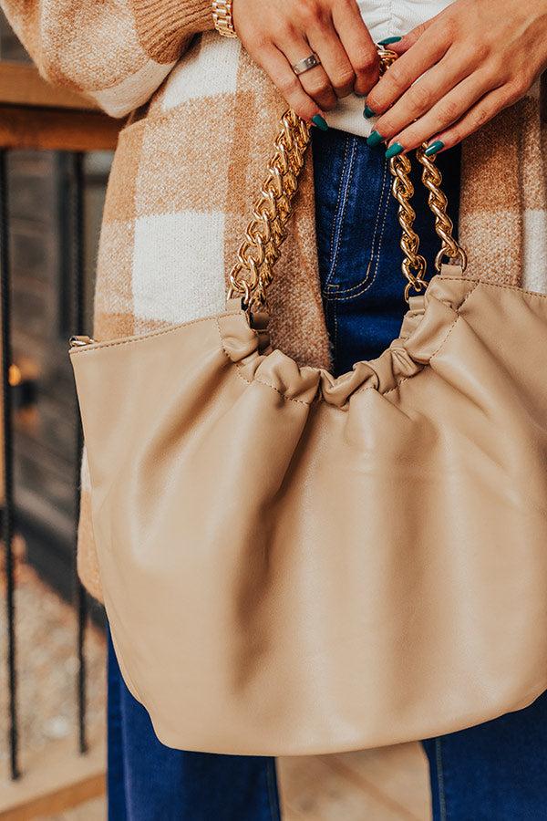 Impressions The Preston Faux Leather Tote In Beige