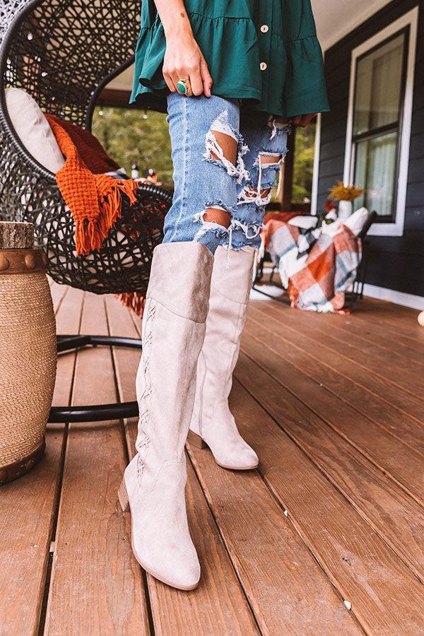 Impressions The Raella Faux Suede Knee High Boot