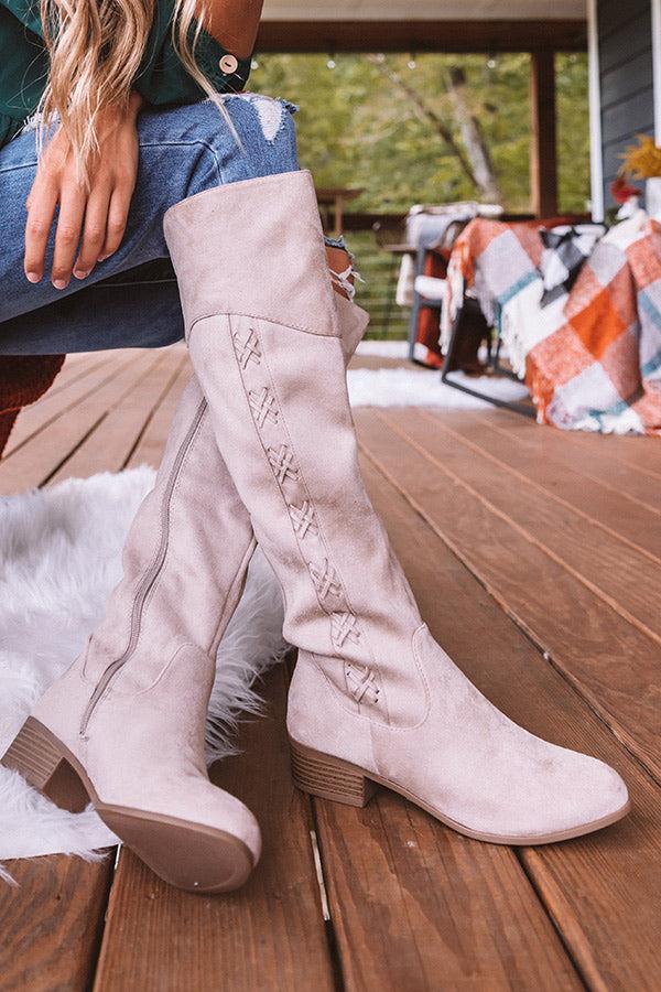 Impressions The Raella Faux Suede Knee High Boot