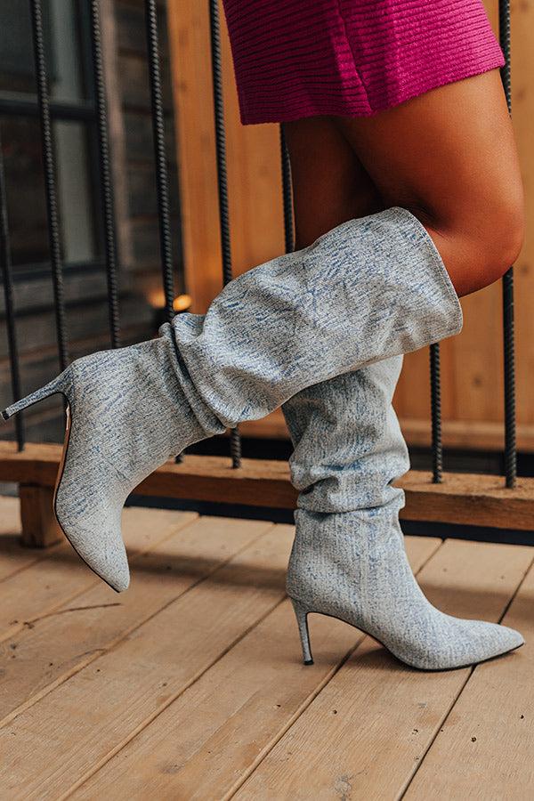 Impressions The Raleigh Knee High Denim Boot