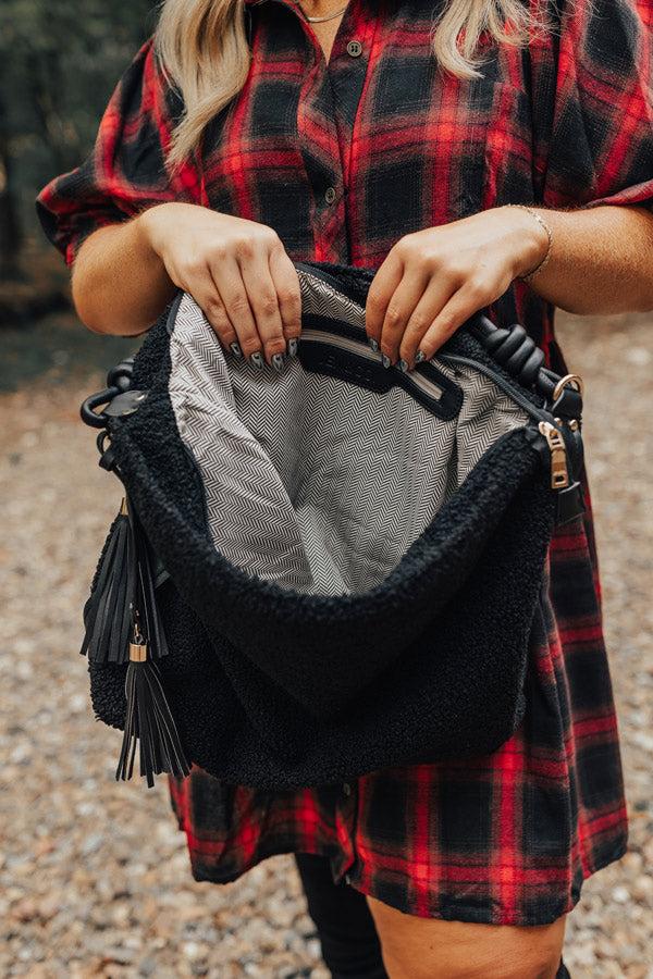 Impressions The Raleigh Sherpa Tote In Black
