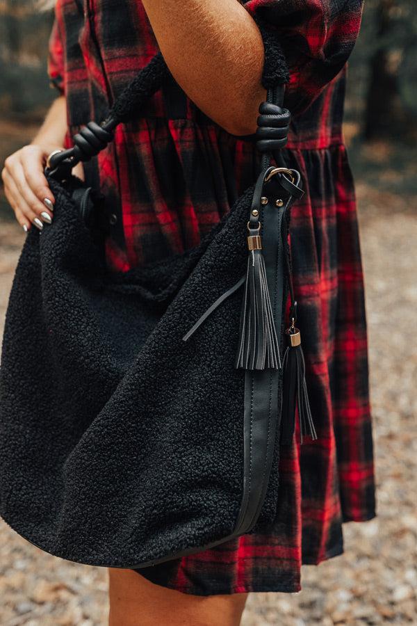 Impressions The Raleigh Sherpa Tote In Black