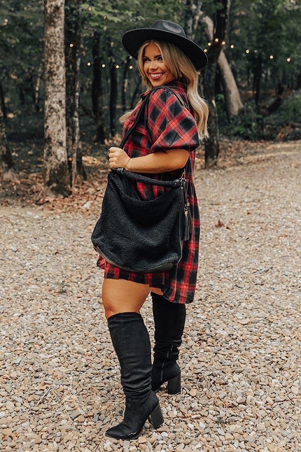 Impressions The Raleigh Sherpa Tote In Black