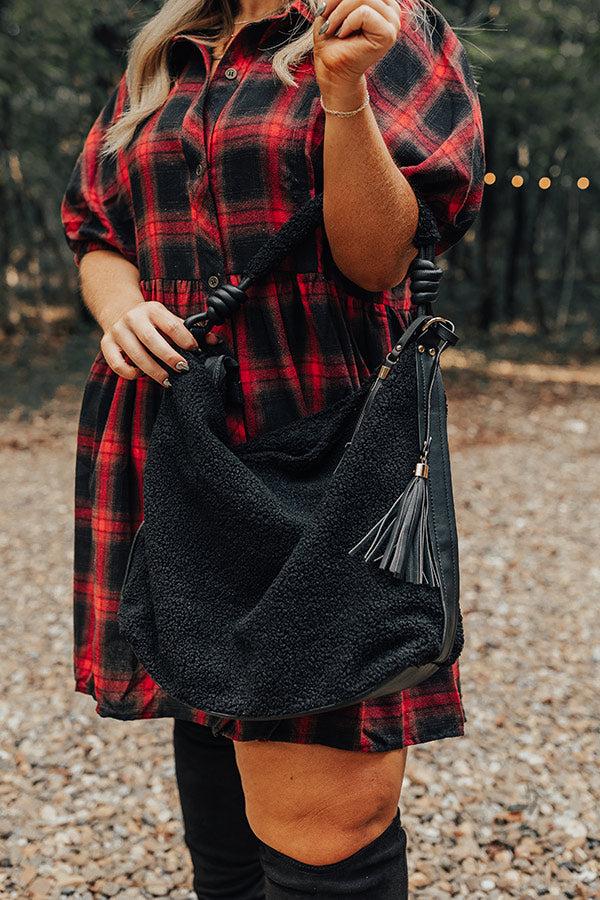 Impressions The Raleigh Sherpa Tote In Black