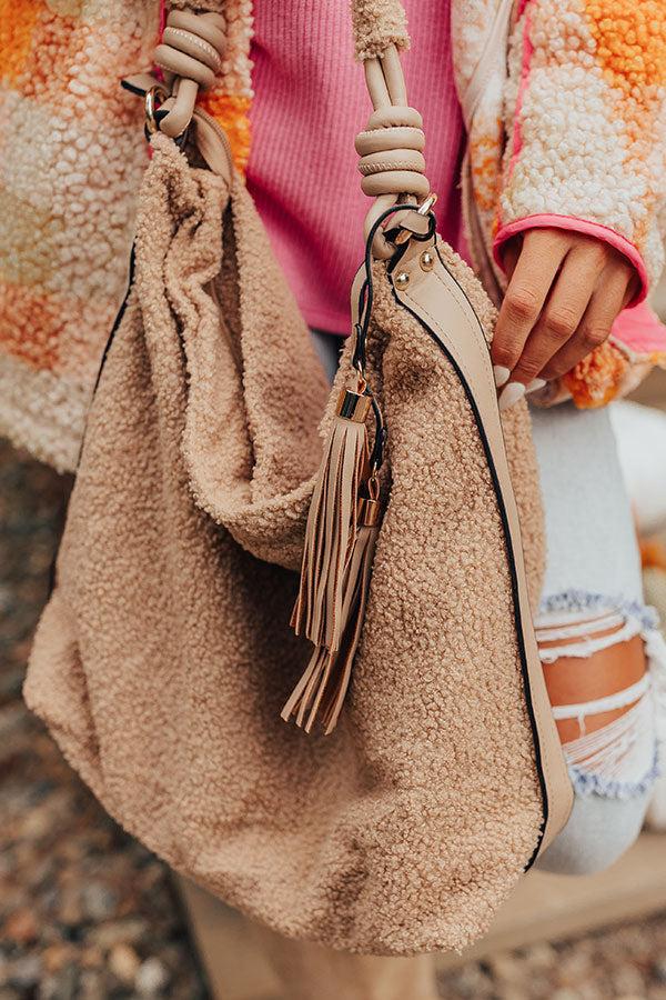 Impressions The Raleigh Sherpa Tote In Iced Latte