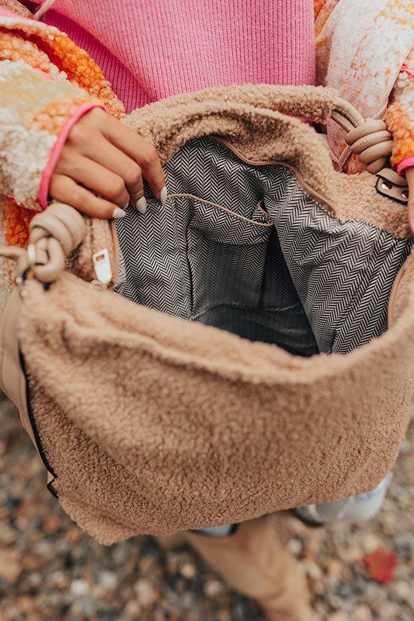 Impressions The Raleigh Sherpa Tote In Iced Latte