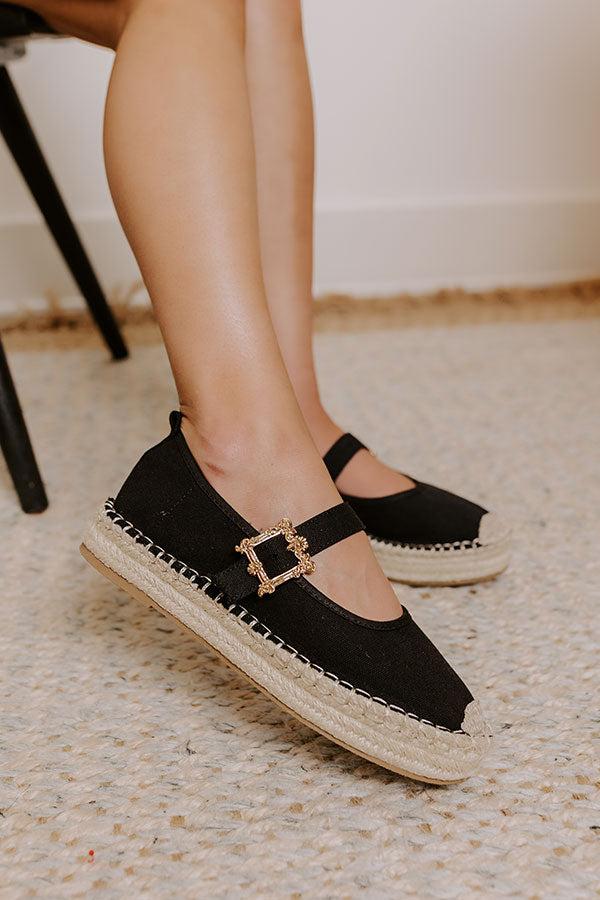 Impressions The Reagan Espadrille Flats In Black