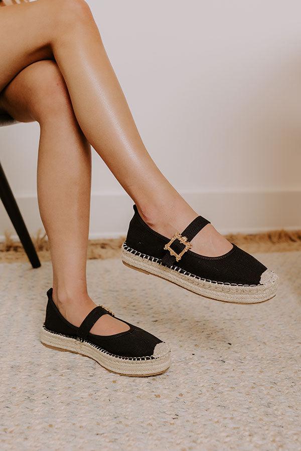 Impressions The Reagan Espadrille Flats In Black