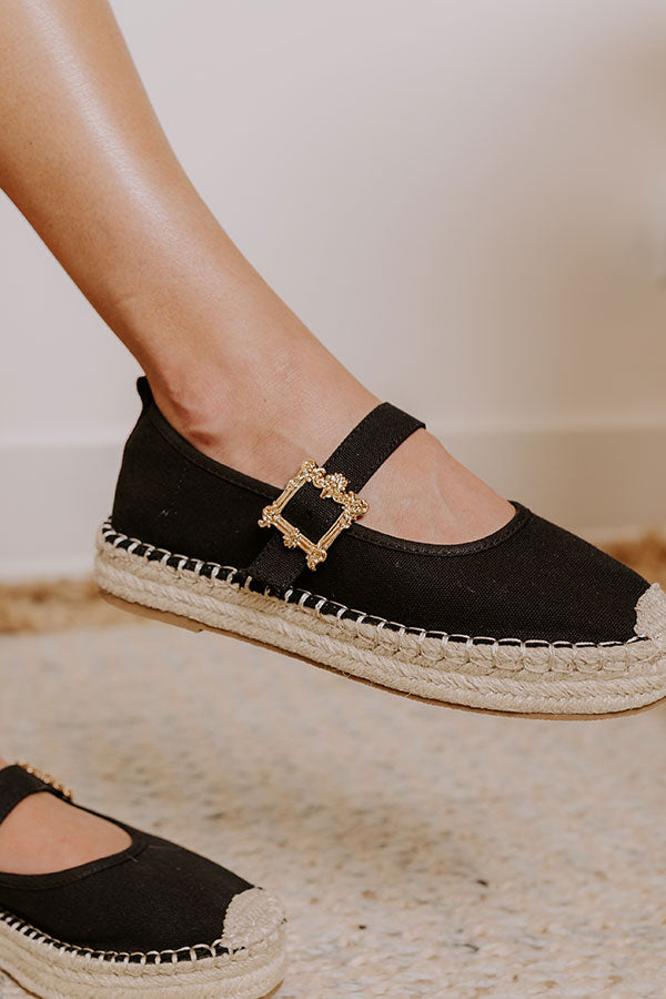 Impressions The Reagan Espadrille Flats In Black