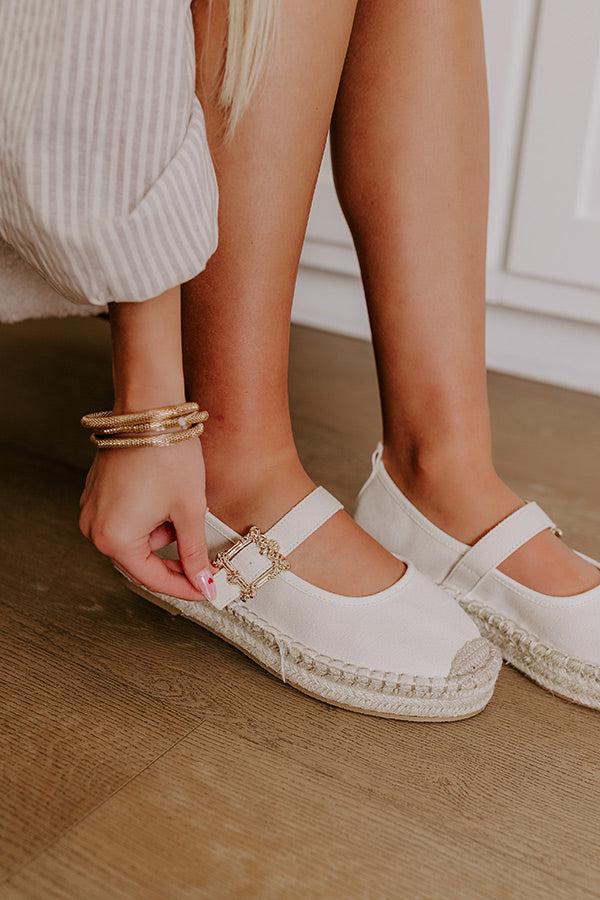 Impressions The Reagan Espadrille Flats In Cream