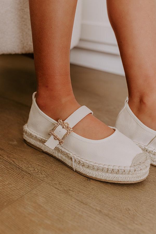 Impressions The Reagan Espadrille Flats In Cream