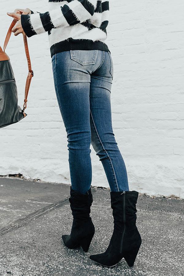 Impressions The Rose Faux Suede Boot In Black