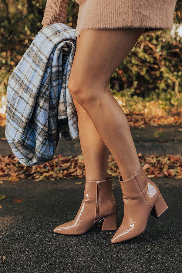 Impressions The Rowe Patent Bootie In Tan