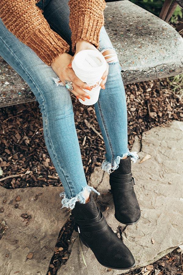 Impressions The Rylan Faux Suede Bootie in Black