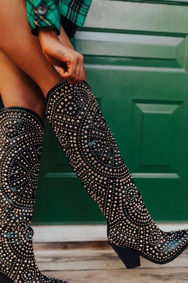 Impressions The Sawyer Thigh High Embellished Boot