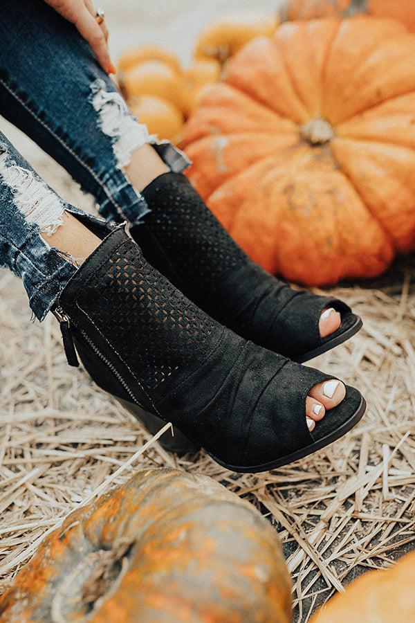 Impressions The Scarlet Peep Toe Bootie In Black