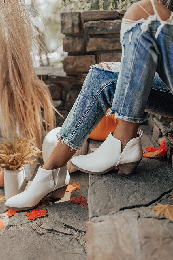 Impressions The Shawn Faux Leather Bootie In White