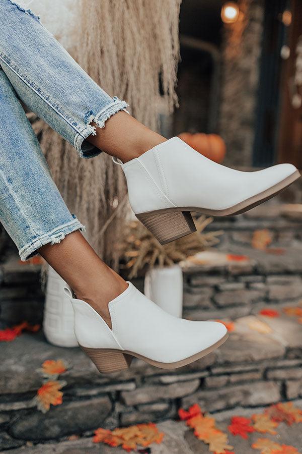 Impressions The Shawn Faux Leather Bootie In White