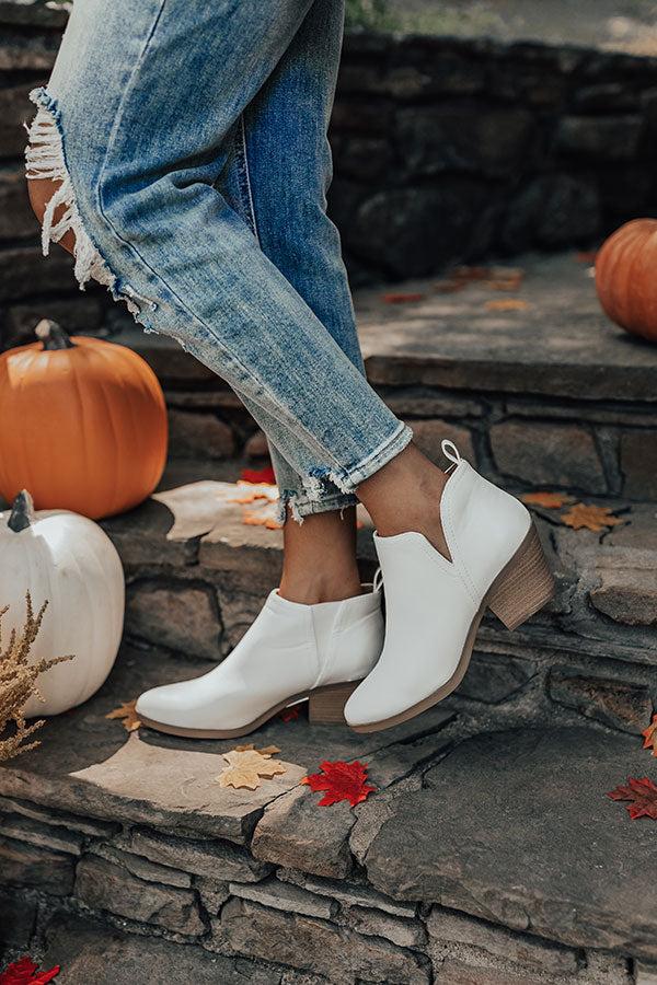 Impressions The Shawn Faux Leather Bootie In White