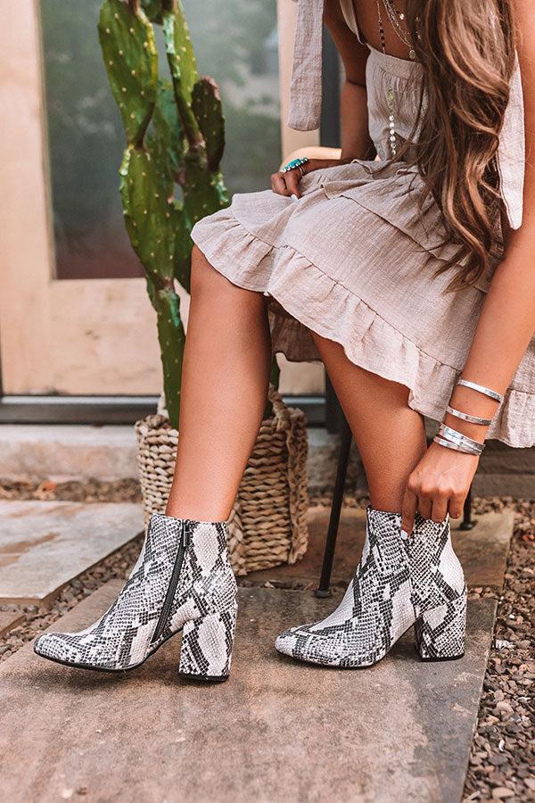 Impressions The Shay Snake Print Bootie