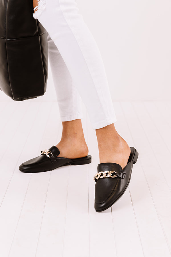 Impressions The Sheldon Faux Leather Mule In Black