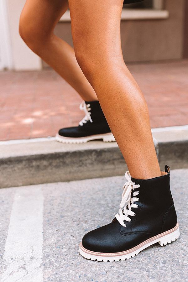 Impressions The Sibina Faux Leather Boot In Black