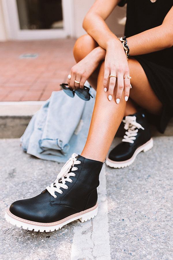 Impressions The Sibina Faux Leather Boot In Black