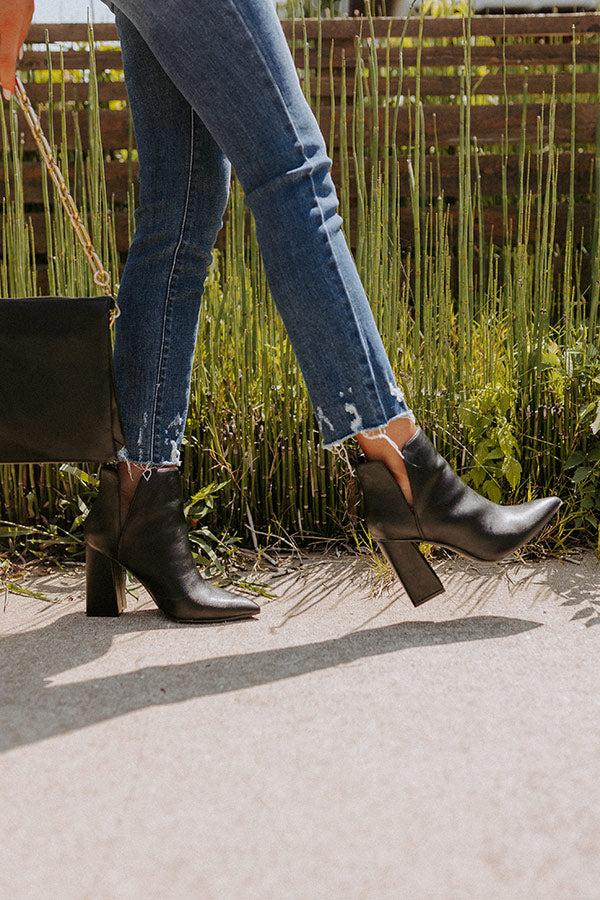 Impressions The Sibyl Faux Leather Bootie In Black